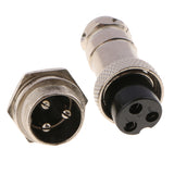 Max 1pair GX16 Air Plug Aviation Plug And Socket Connectors Cable Plug Socket GX16-3 Pin