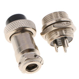 Max 1pair GX16 Air Plug Aviation Plug And Socket Connectors Cable Plug Socket GX16-3 Pin