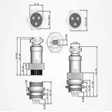 Max 1pair GX16 Air Plug Aviation Plug And Socket Connectors Cable Plug Socket GX16-8 Pin