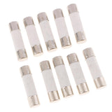 Max 20 Pieces R015 Series 500V Cylindrical Ceramic Fuse Tube Fast Blow 38x10mm 10A