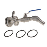 Max 45DTilt Nozzl Ball Valve Drum Adapter for 200L Stainless Steel 20MM Outlet