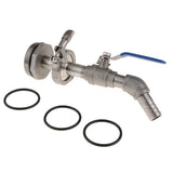 Max 45DTilt Nozzl Ball Valve Drum Adapter for 200L Stainless Steel 20MM Outlet