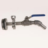 Max 45DTilt Nozzl Ball Valve Drum Adapter for 200L Stainless Steel 20MM Outlet