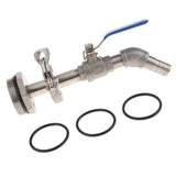 Max 45DTilt Nozzl Ball Valve Drum Adapter for 200L Stainless Steel 20MM Outlet