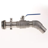 Max 45DTilt Nozzl Ball Valve Drum Adapter for 200L Stainless Steel 40.5MM Outlet