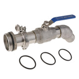 Max 45DTilt Nozzl Ball Valve Drum Adapter for 200L Stainless Steel 40.5MM Outlet