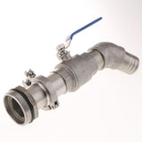 Max 45DTilt Nozzl Ball Valve Drum Adapter for 200L Stainless Steel 40.5MM Outlet