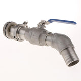 Max 45DTilt Nozzl Ball Valve Drum Adapter for 200L Stainless Steel 40.5MM Outlet