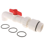 Max 90 Degree UPVC Oil Ton Barrel Valve Tap Discharge Port Inner Diameter 40MM