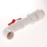 Max 90 Degree UPVC Oil Ton Barrel Valve Tap Discharge Port Inner Diameter 40MM