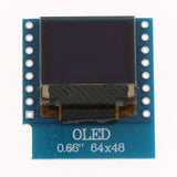Max OLED Display Module D1 Mini 0.66IN OLED 64X48 LCD module IIC / I2C SSD1306