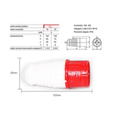 Max 380-415V 16A Waterproof Male And Female Connectors 3P+E IP44 6H Plug Socket