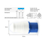 Maxbell Waterproof Power Cable Connector,Male Female Coupler 3/4P 013+213 3-Pin 16A