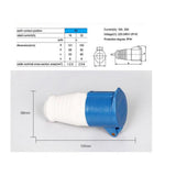 Maxbell Waterproof Power Cable Connector,Male Female Coupler 3/4P 013+213 3-Pin 16A
