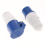 Maxbell Waterproof Power Cable Connector,Male Female Coupler 3/4P 013+213 3-Pin 16A