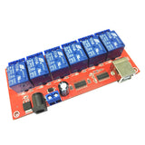 Max Maxb 6 Channel USB Relay Module Board Optocoupler Computer Control For Arduino 12V