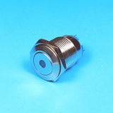 Max 16mm Metal Signal Indicator Light,12V Indicator Pilot Dash Light Blue,Flat