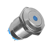 Max 16mm Metal Signal Indicator Light,12V Indicator Pilot Dash Light Blue,Flat
