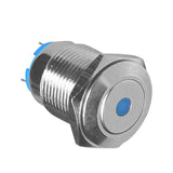 Max 16mm Metal Signal Indicator Light,12V Indicator Pilot Dash Light Blue,Flat