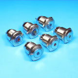 Max 16mm Metal Signal Indicator Light,12V Indicator Pilot Dash Light Blue,Flat