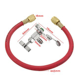 Max Car R12 R22 Can Tap Tapper Air Conditioning Refrigerant Recharge Hose Kit Red