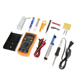 Maxbell 110V 60W Adjustable Temp Electric Soldering Iron Tool Kit Multimeter US Plug