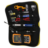 Maxbell 110V 60W Adjustable Temp Electric Soldering Iron Tool Kit Multimeter US Plug