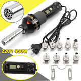 Max Maxb AC220V 450W Electronic Heat Hot Air Solder Gun Desoldering Station+ 9