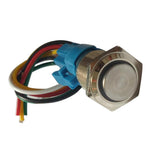 Max High Round Push Button Switch,LED+Wire,16mm Mounting Hole Self-latching