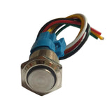 Max High Round Push Button Switch,LED+Wire,16mm Mounting Hole Self-latching
