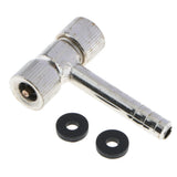 Max Dual Purpose Straight Iron Handle Rubber Inflator Air Nozzle Short Handle