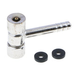 Max Dual Purpose Straight Iron Handle Rubber Inflator Air Nozzle Short Handle
