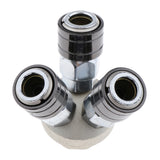 Max Air Compressor Connector Joint Quick Fittings 12mm Diameter for Machinery 2 Way