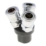 Max Air Compressor Connector Joint Quick Fittings 12mm Diameter for Machinery 3 Way