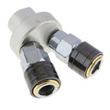 Max Air Compressor Connector Quick Joint Fitting 12mm Diameter f/Machinery 2 Way