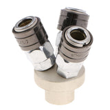 Max Air Compressor Connector Quick Joint Fitting 12mm Diameter f/Machinery 3 Way