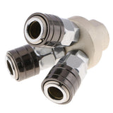 Max Air Compressor Connector Quick Joint Fitting 12mm Diameter f/Machinery 3 Way