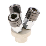 Max Air Compressor Connector Quick Joint Fitting 12mm Diameter f/Machinery 3 Way