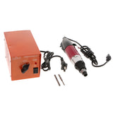 Max 220V Torque Precise Electric Screwdriver Set with Power Rose Red+Black 801