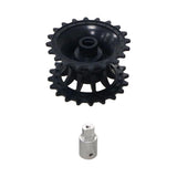 Max Plastic Crawler Drive Driving Wheel with Coupler for Tank Car Chassis  black