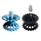 Max Plastic Crawler Drive Driving Wheel with Coupler for Tank Car Chassis  black