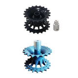 Max Plastic Crawler Drive Driving Wheel with Coupler for Tank Car Chassis  black