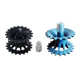 Max Plastic Crawler Drive Driving Wheel with Coupler for Tank Car Chassis  black