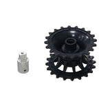 Max Plastic Crawler Drive Driving Wheel with Coupler for Tank Car Chassis  black