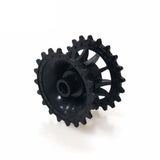 Max Plastic Crawler Drive Driving Wheel with Coupler for Tank Car Chassis  black