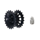 Max Plastic Crawler Drive Driving Wheel with Coupler for Tank Car Chassis  black
