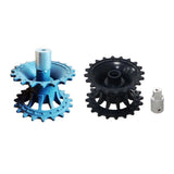 Max Plastic Crawler Drive Driving Wheel with Coupler for Tank Car Chassis  black