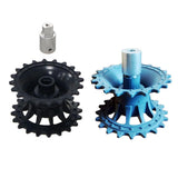 Max Plastic Crawler Drive Driving Wheel with Coupler for Tank Car Chassis  black