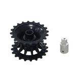Max Plastic Crawler Drive Driving Wheel with Coupler for Tank Car Chassis  black