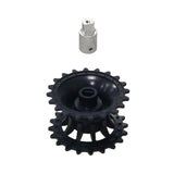 Max Plastic Crawler Drive Driving Wheel with Coupler for Tank Car Chassis  black